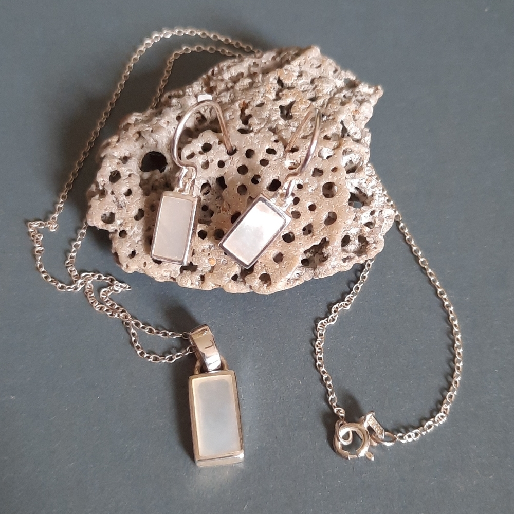 Sterling Silver Necklace and Earring Set